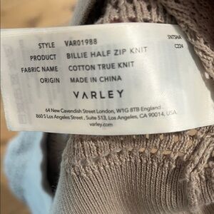 Varley Billie Half-Zip Knit Pullover - Taupe